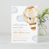 Adventure Awaits Hot Air Ballonuitnodiging Kaart (Staand voorkant)