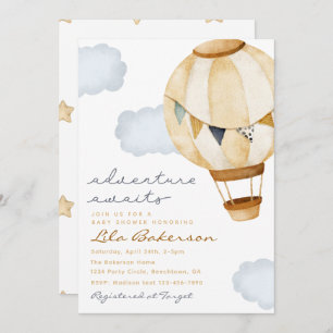 Adventure Awaits Hot Air Ballonuitnodiging Kaart