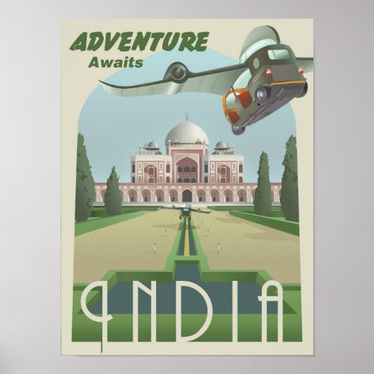 Adventure Awaits in India Poster (Voorkant)