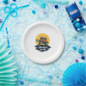 Adventure Awaits is Hiking Adventures is Outdoor A Papieren Bordje (Feest)