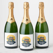 Adventure Awaits is Hiking Adventures is Outdoor A Sparkling Wijnetiket (Flessen)