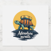Adventure Awaits is Hiking Adventures is Outdoor A Sparkling Wijnetiket (Enkel label)