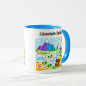 Adventure Awaits Kids Treasure Map Design Mok (Voorkant rechts)