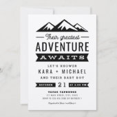 Adventure Awaits Kraft Baby shower Kaart (Voorkant)