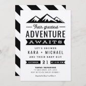Adventure Awaits Kraft Baby shower Kaart (Voorkant / Achterkant)