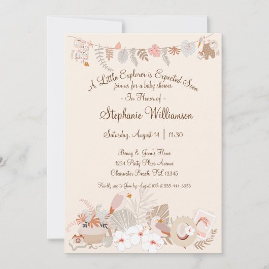 Adventure Awaits Little Explorer Boho Kaart (Voorkant)