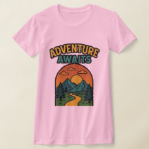 Adventure Awaits Minimalist Print - Outdoor Travel