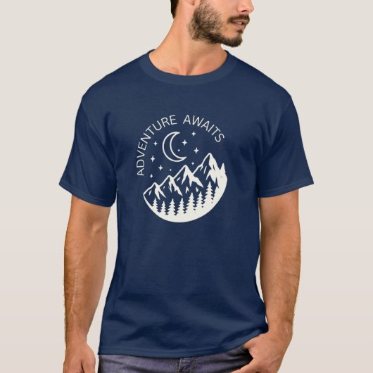Adventure Awaits - Minimalist Travel T-shirt (Voorkant)