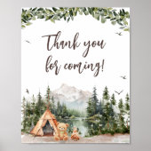 Adventure Awaits Mountain Bedankt voor het komen Poster (Voorkant)