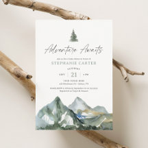 Adventure Awaits Mountain Boy Baby shower