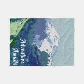 Adventure Awaits Mountain Fleece Deken (Voorkant (Horizontaal))