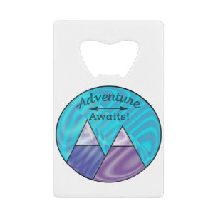 Adventure Awaits Mountain Peaks Creditkaart Flessenopener