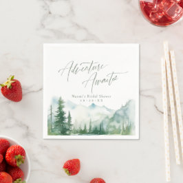 Adventure Awaits Mountain Rustic Bridal Shower Servet