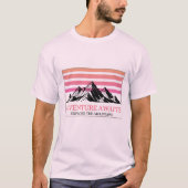 Adventure Awaits Mountain Sunset T-Shirt (Voorkant)