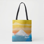 Adventure Awaits Mountain Sunset Tote Bag (Voorkant)