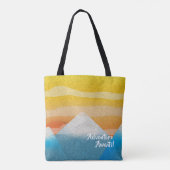 Adventure Awaits Mountain Sunset Tote Bag (Achterkant)
