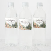 Adventure Awaits Mountain Waterfles Etiket (Flessen)