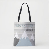Adventure Awaits Mountain Wooden Tote Bag (Voorkant)