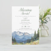 Adventure Awaits Mountains Afstuderen aangekondigd Kaart (Staand voorkant)