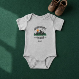 Adventure Awaits Mountains Personalized  Bodysuit