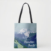 Adventure Awaits Mt. Hood Tote Bag (Voorkant)