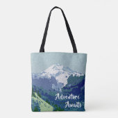Adventure Awaits Mt. Hood Tote Bag (Achterkant)