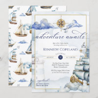 Adventure Awaits - Nautical Dream Ship Baby shower