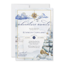 Adventure Awaits - Nautical Dream Ship Baby shower