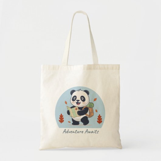 Adventure Awaits Panda Tote Bag (Voorkant)