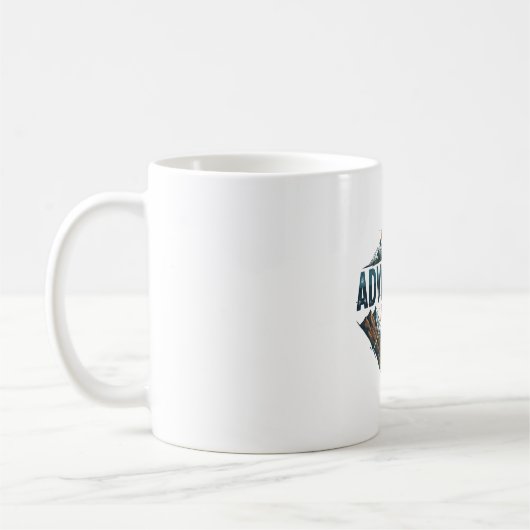 Adventure Awaits Peaks & Valleys Coffee Mug Koffiemok (Links)
