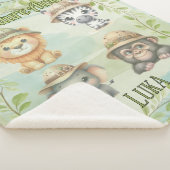 Adventure Awaits Personalize Safari Woodlands Baby Sherpa Deken (3/4)