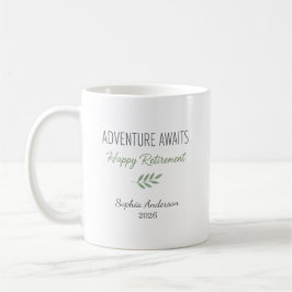 Adventure Awaits Retirement Personalized Koffiemok