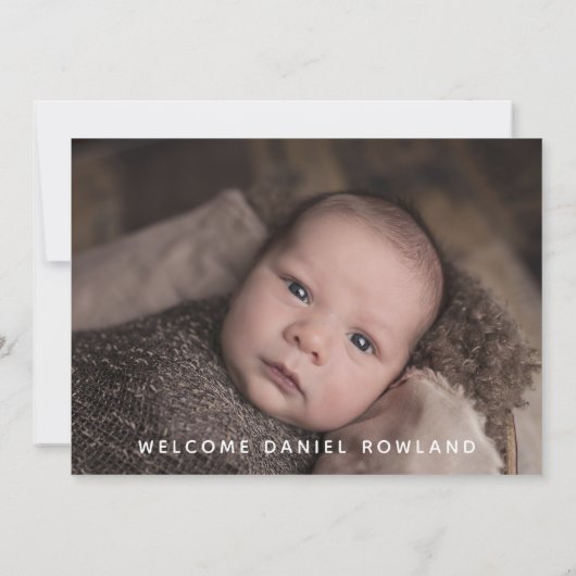 Adventure Awaits Rustic Woodland Beren Birth Aankondiging (Achterkant)