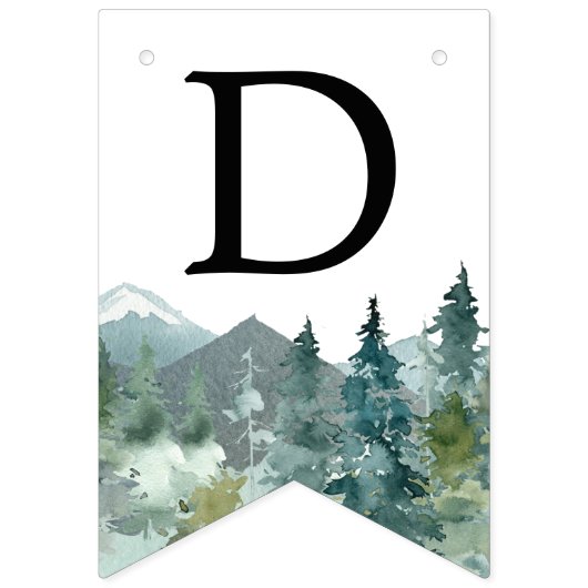 Adventure Awaits rustige bergen Vlaggetjes (Tweede vlag)