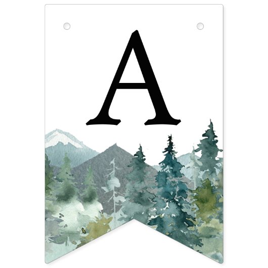 Adventure Awaits rustige bergen Vlaggetjes (Eerste vlag)