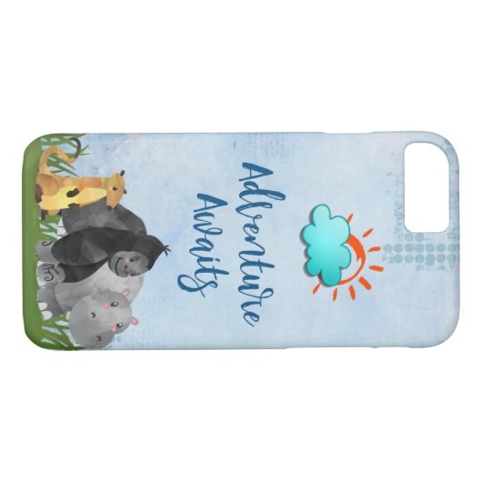 Adventure Awaits Safari Oerwoud Animal Case-Mate iPhone Case (Achterkant (Horizontaal))
