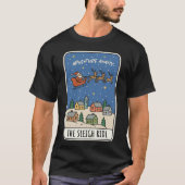 Adventure Awaits Sleigh Ride Santa Christmas T-shirt (Voorkant)