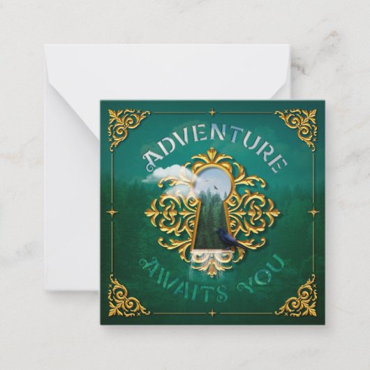Adventure Awaits / Stationery Note Kaart Notitiekaartje (Voorkant)