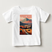 Adventure Awaits: T-shirt van Kinderen met berglan (Voorkant)