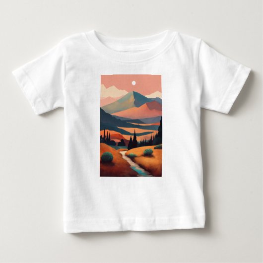 Adventure Awaits: T-shirt van Kinderen met berglan (Voorkant)