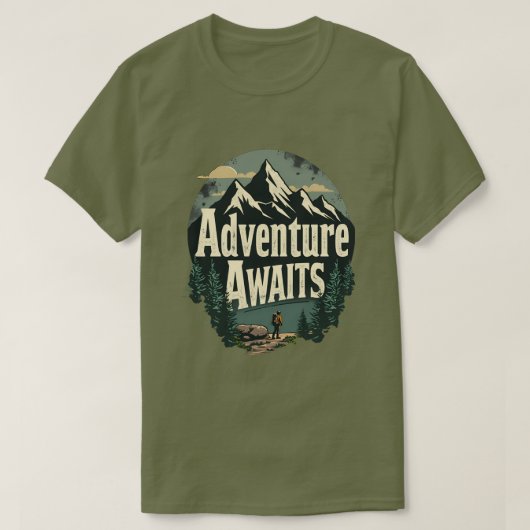 Adventure Awaits - T-shirt voor avonturiers (Design voorkant)