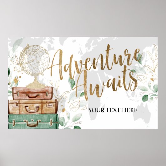 Adventure Awaits, Vrijgezellenfeest Banner Poster (Voorkant)