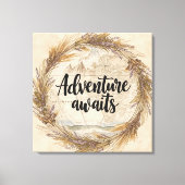 Adventure Awaits Wall Art | Travel and Wanderlust Canvas Afdruk (Voorkant)