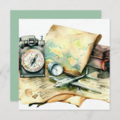 Adventure Awaits: Wanderlust Edition, een Baby sho Kaart (Voorkant / Achterkant)