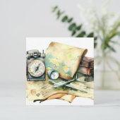 Adventure Awaits: Wanderlust Edition, een Baby sho Kaart (Staand voorkant)