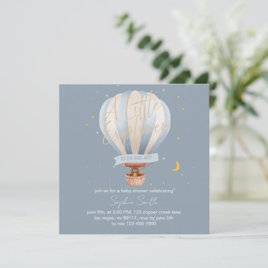 Adventure Awaits Whimsical Cute Teddy Bear Kaart (Staand voorkant)