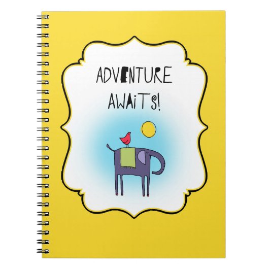 Adventure Awaits Whimsical Notitieboek (Voorkant)