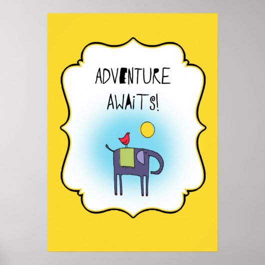Adventure Awaits Whimsical Poster (Voorkant)