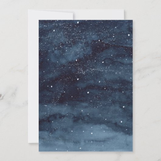 Adventure Awaits Winter Forest Retirement Party Kaart (Achterkant)