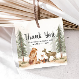 Adventure Awaits Woodland Baby Shower Bedankjes Labels